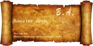 Baszler Áron névjegykártya